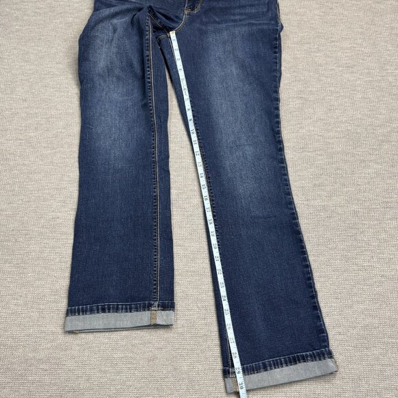Maurices Womens Blue Denim Curvy Jeans Rolled Cuffs Mid Rise Size 5/6 Reg - Picture 10 of 12